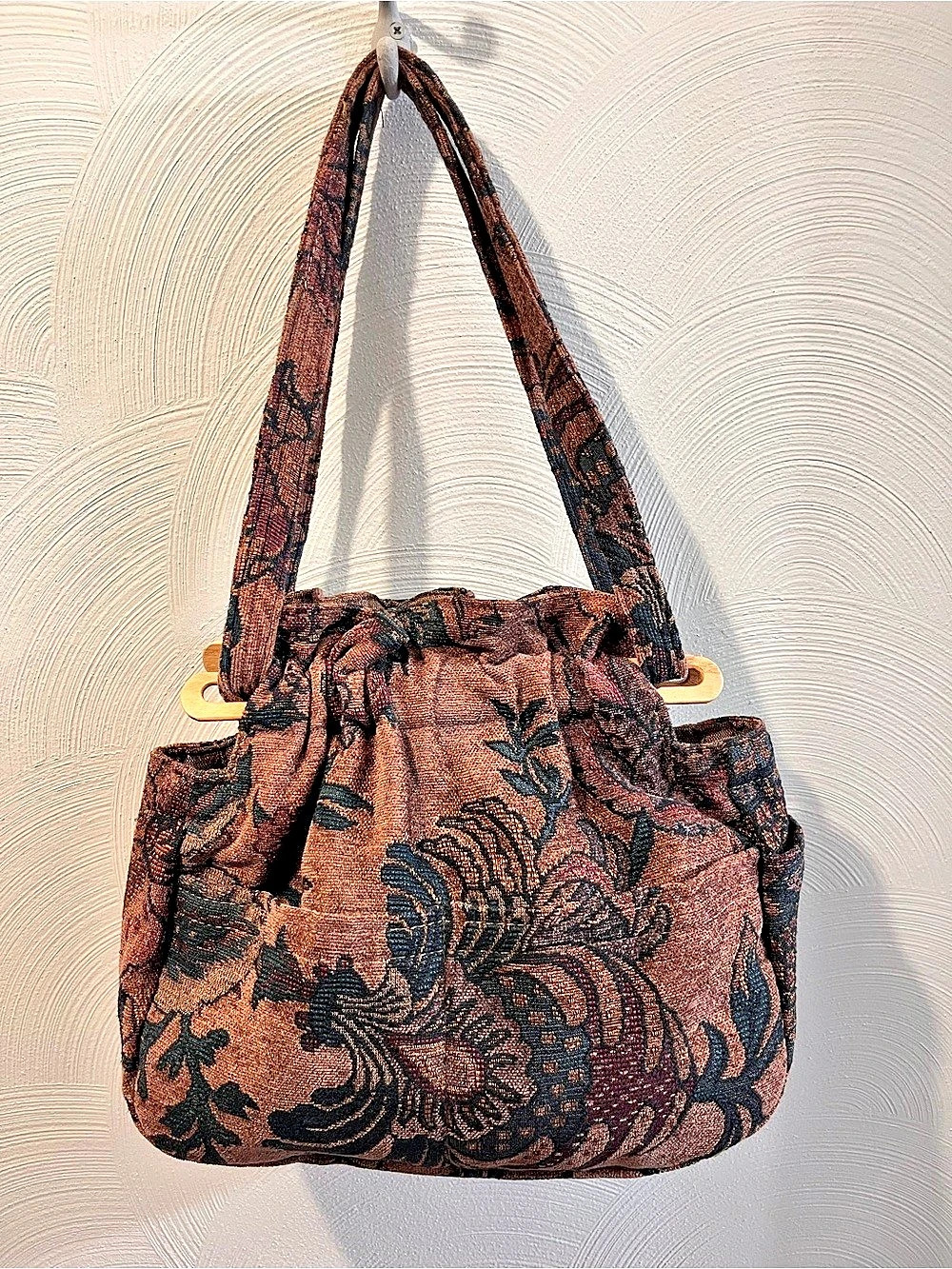 Grannycore Floral Tapestry Shoulder Bag